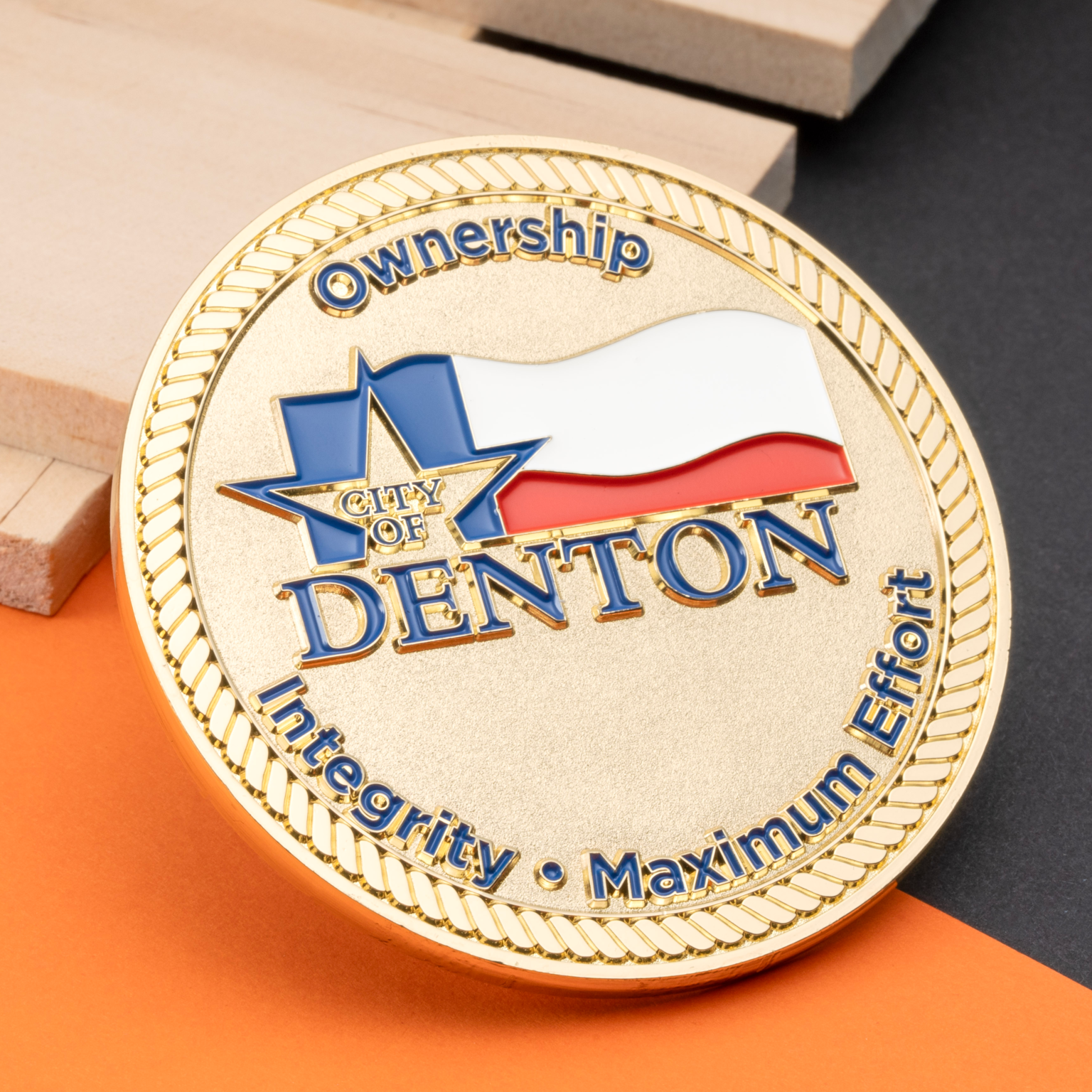 Soft Enamel On One Side Challenge Coins