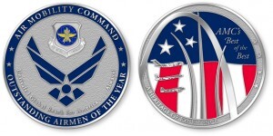 Scott Air Force Base Awards the Outstanding Airmen of the Year with Custom Military Challenge Coins