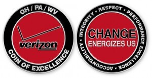 Verizon Creates Custom Challenge Coins to Reward Excellence