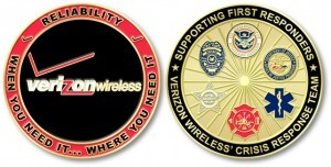 Verizon Wireless Supports First Responders with Custom Challenge Coins