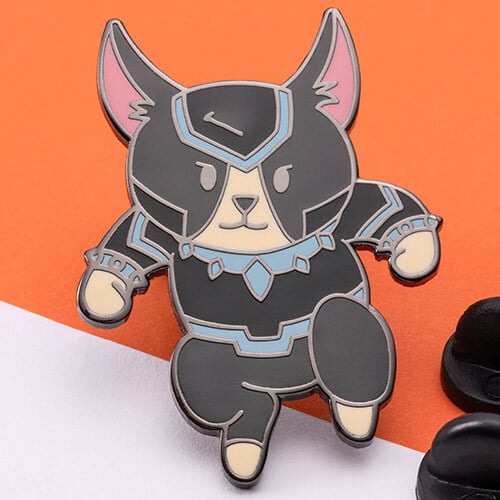 avengers corgi black panther enamel pin