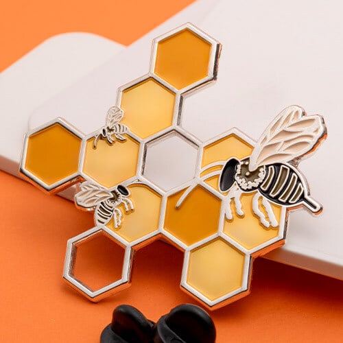 bee soft enamel lapel pin