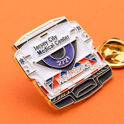 jersey city medical center 2721 paramedics lapel pin