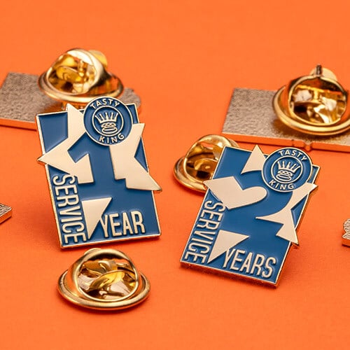 Tasty King Years of Service Lapel Pin