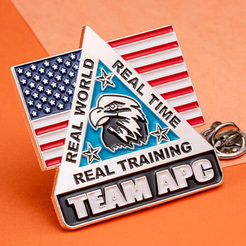 team apc real training lapel pin